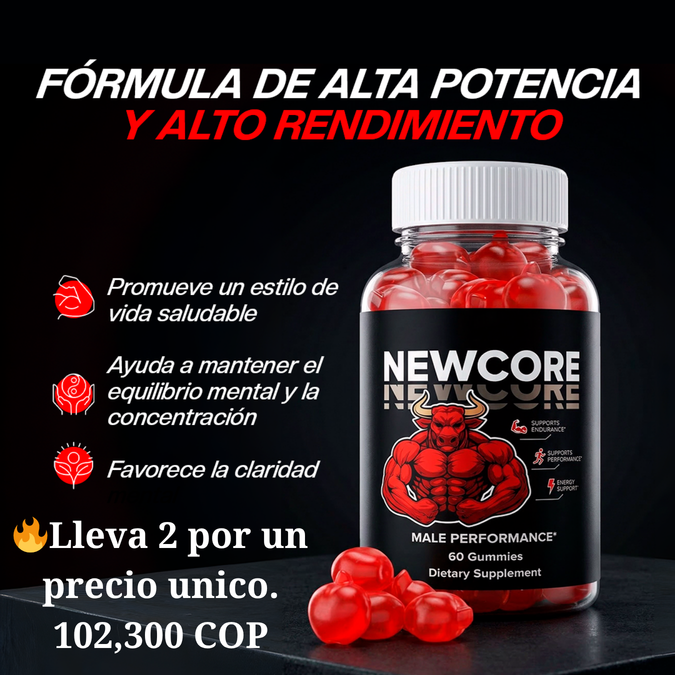 NEWCORE ENERGÍA EXPLOSIVA EN CADA DELICIOSA GOMINOLA.